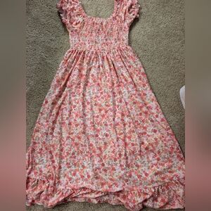 Floral Pink Kids Dress